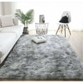 thumbnail image 1 of Alfombras que absorben el sonido y mantienen el calor, perfectas para decorar cualquier habitación, gran regalo para la sala de estar, alfombras súper suaves, base antideslizante, blanco y gris, 160, 1 of 5