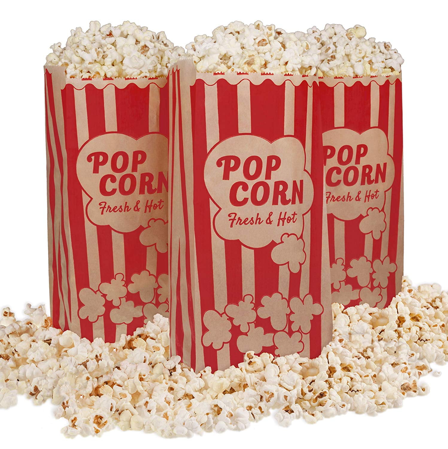 Popcorn Bags Party Theater Movie Night Carnival Circus Big Top Paper Sack 48