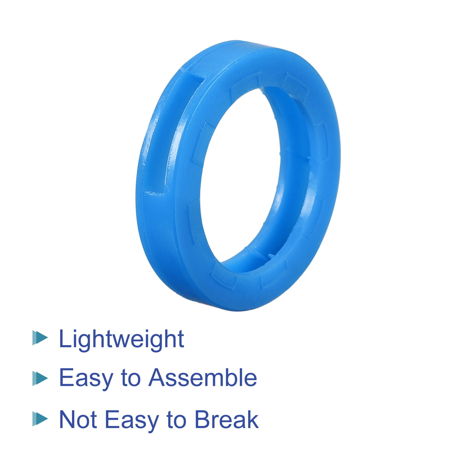 Unique Bargains Key Cap Cover Rings Keys Identifier Coding Tags Silicone Blue