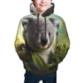 thumbnail image 2 of Bingfone Daisy Koala Pattern Youth Classic Hoodies Soft Hooded Pullover Sweatshirts for Girls and Boys, 2 of 6