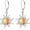 Ambber Sun -1, variant on Sun Earrings for Women S925 Sterling Silver Amber/Lapis Lazuli/Malachite/LabradoriteSun Dangle Drop Jewelry Gift for Mother Wife