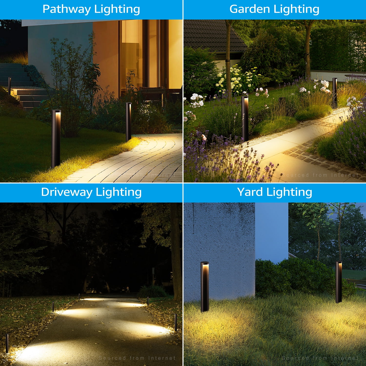 LEONLITE 18 Pack LED Landscape Light, 3W 12V Low Voltage Pathway Lights  Outdoor Waterproof Garden Lights for Driveway Sidewalk 4000K Cool White 