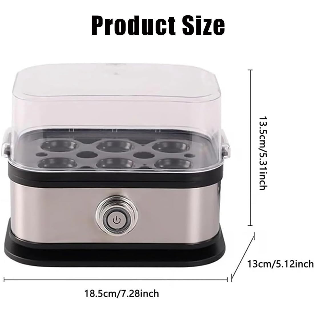 Sunny Side Master Egg Cooker, Multi-functional Sunny Side up Maker, Rapid Eggs Cooker Electric 6 Eggs Capacity,for  Stainless Steel Electric Eggs Poacher for Soft, Medium, Hard Boiled