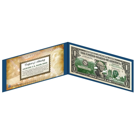 ARIZONA State $1 Bill *Genuine Legal Tender* U.S. One-Dollar Currency *Green*