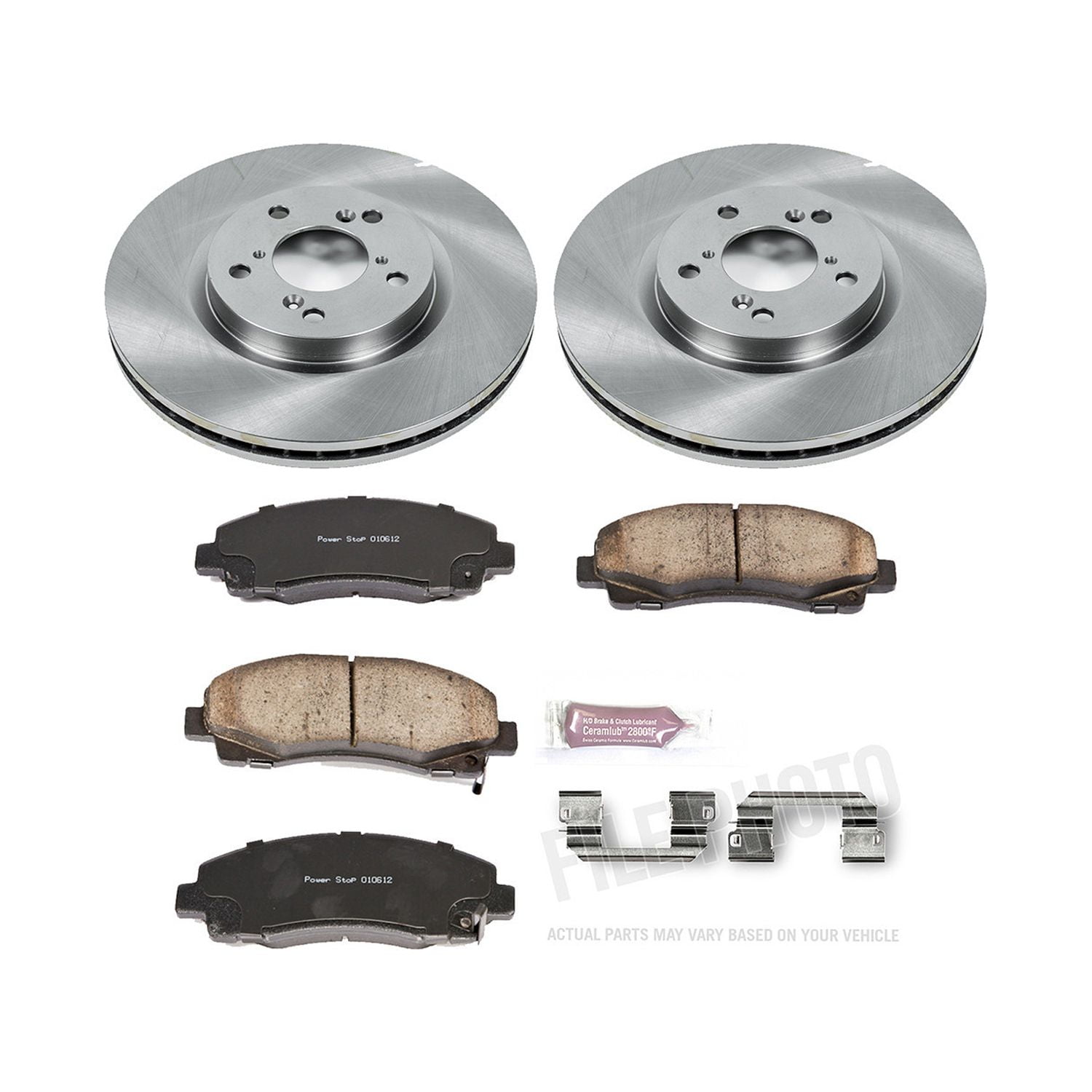 Power Stop Front Stock Replacement Brake Pad and Rotor Kit KOE2429