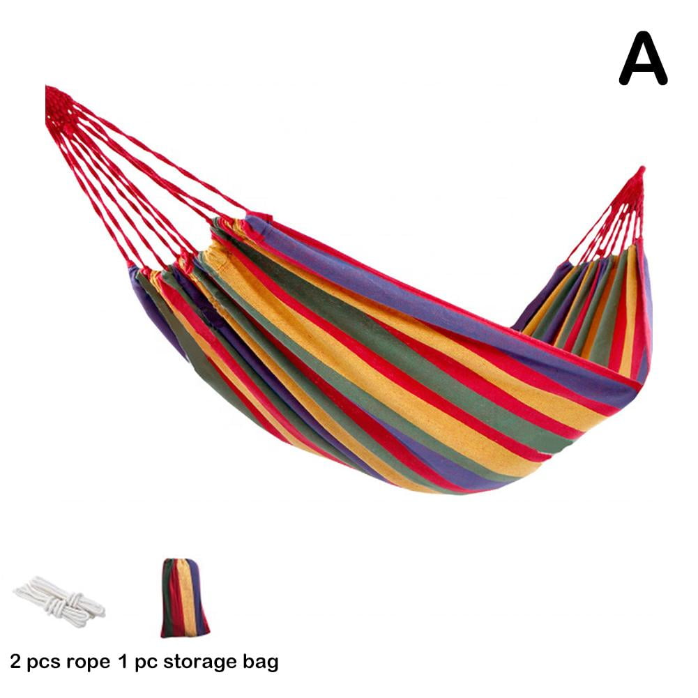 Portable Hammock Single & Double Hammocks with Carry Bag for Backyard