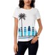 thumbnail image 1 of Tommy Hilfiger - Camiseta con gráfico de tabla de surf para mujer, color blanco, extragrande Tommy Hilfiger Camiseta gráfica, 1 of 1