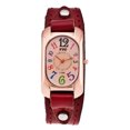 thumbnail image 1 of Sonducket Reloj clásico para mujer con correa de cuero y duradera, reloj de de cuarzo Relojes Vino rojo, 1 of 6