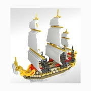 Tall Sailing Ship Micro Mini Diamond Block Model Building Set - 3000 Pcs