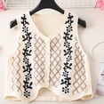 thumbnail image 1 of LOVZFMLL Cardigan pour Femmes Tricoté Mince Ample Sans Manches Haut, 1 of 3