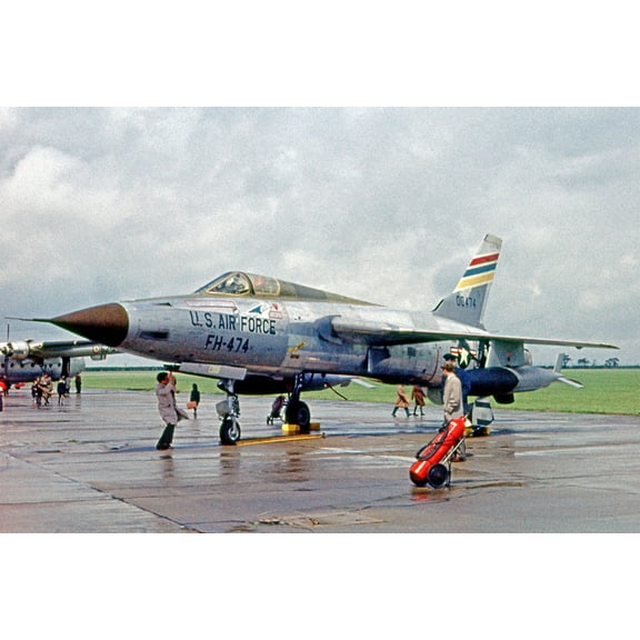 24x36 gallery poster, F-105 Thunderchief F-105D of 36 Tactical Fighter Wing based at Bitburg, West Germany, in 1962