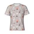 thumbnail image 3 of Naloa Various Rabbits Men's T-Shirt Sport T-shirt Men's Basic Tee Casual Men's Shirt, Round Neck, Short Sleeves - Large, 3 of 5