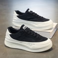 thumbnail image 3 of Men's Stylish Black & Yellow Platform Sneakers - Durable, Comfortable Casual Shoes with Thick PVC Sole for Casual Attire, Chunky Shoes, 3 of 9