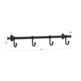 thumbnail image 5 of Better Homes & Gardens 18 in. Wall Mounted Metal Hook Rack, 4 Hooks, Matte Black, 5 of 9