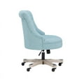 thumbnail image 4 of UrbanPro Transitional Wood/Fabric Office Chair in Light Blue/Gray, 4 of 13