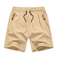 thumbnail image 4 of ITSAME Boys Athletic Shorts Elastic Waist with Pockets Quick-Dry Kids Sport Training Shorts 3-Pack Khaki Size 3-4, 4 of 5