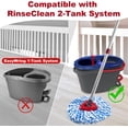 thumbnail image 3 of Spin Mop Handle Mop Heads and Base Replacement Sets Compatible with O Cedar EasyWring Rinseclean 2 Tank System, 3 of 8