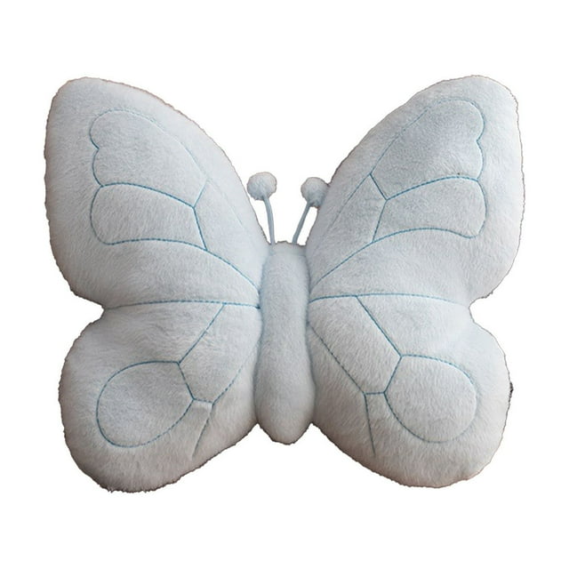 Blue Butterflies Throw Pillows 18.1 X 14.9 Inches Polyester Material For Sofa Bed And Home Decoration