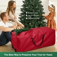 thumbnail image 3 of Ayieyill Christmas Tree Storage Bag, Moisture Christmas Tree Bag - for 7.5 FT Artificial Trees, Zippered Bag, Carry Handles and Wheels for Easy Transport (Red), 3 of 7