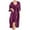 Purple, variant on AherBiu Satin Pajama Set for Women Sexy Sleeveless Sleep Dress Casual Knee Length Nightwear with Robe