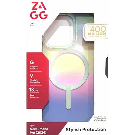 Zagg Milan Snap MagSafe Case for iPhone 16 Pro, Iridescent