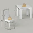 thumbnail image 3 of HOMCOM Ensemble de Table à Manger pour 2, Table de Cuisine Carrée et Chaises en PU, Blanc, 3 of 10