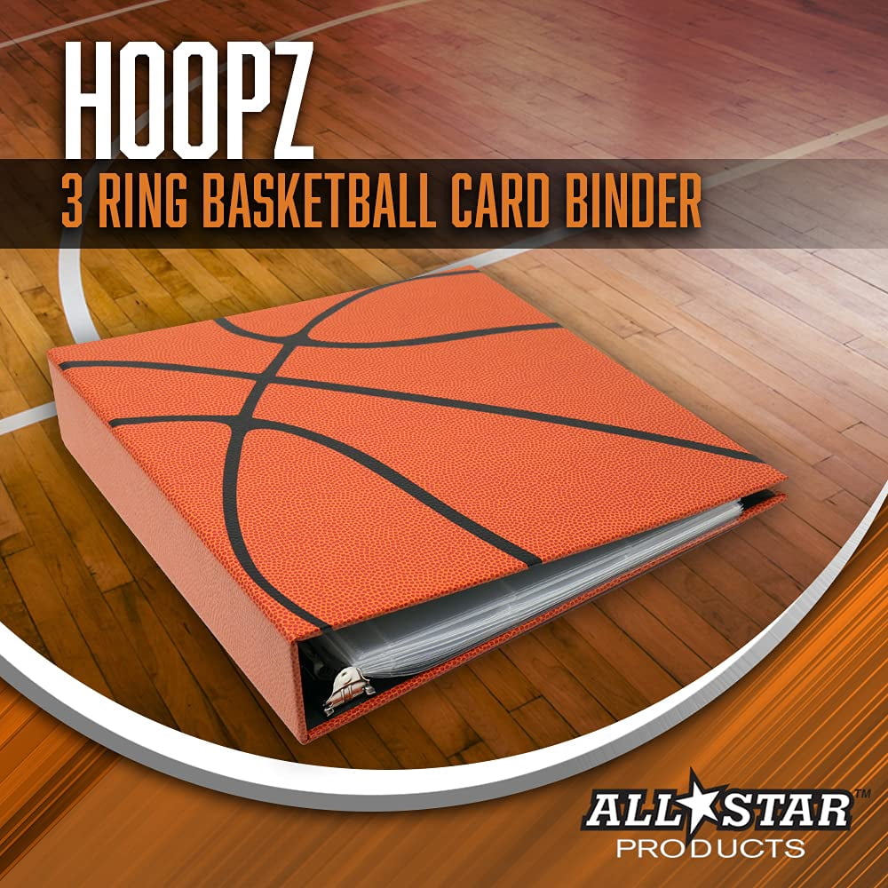 Hoopz 3-Ring Binder - Textured Basketball Binder - Basketball Card Binder