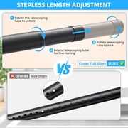 GPED Heavy Duty Adjustable Closet Rod 28-39 inch, Closet Organizer Rod for Wardrobes, Bathroom & Laundry Room, Hanging Clothes Rod, Black