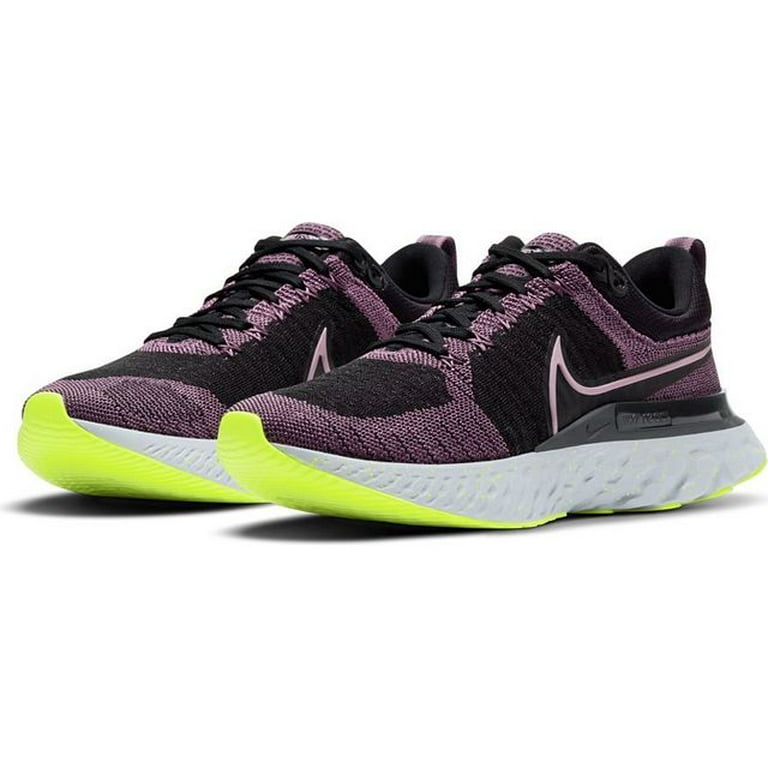 Nike Women's React Infinity Run FK 2 Running Shoes, Black/Purple, 7 B(M) US