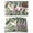 White Forest Green, variant on Palm Leaves Placemats Set of 8, Cotton Linen Fabric Place Mats, Summer Botanical Tropical Plants Washable Decorative Table Mats Protector for Home Kitchen Dining Wedding Party Coffee Tables
