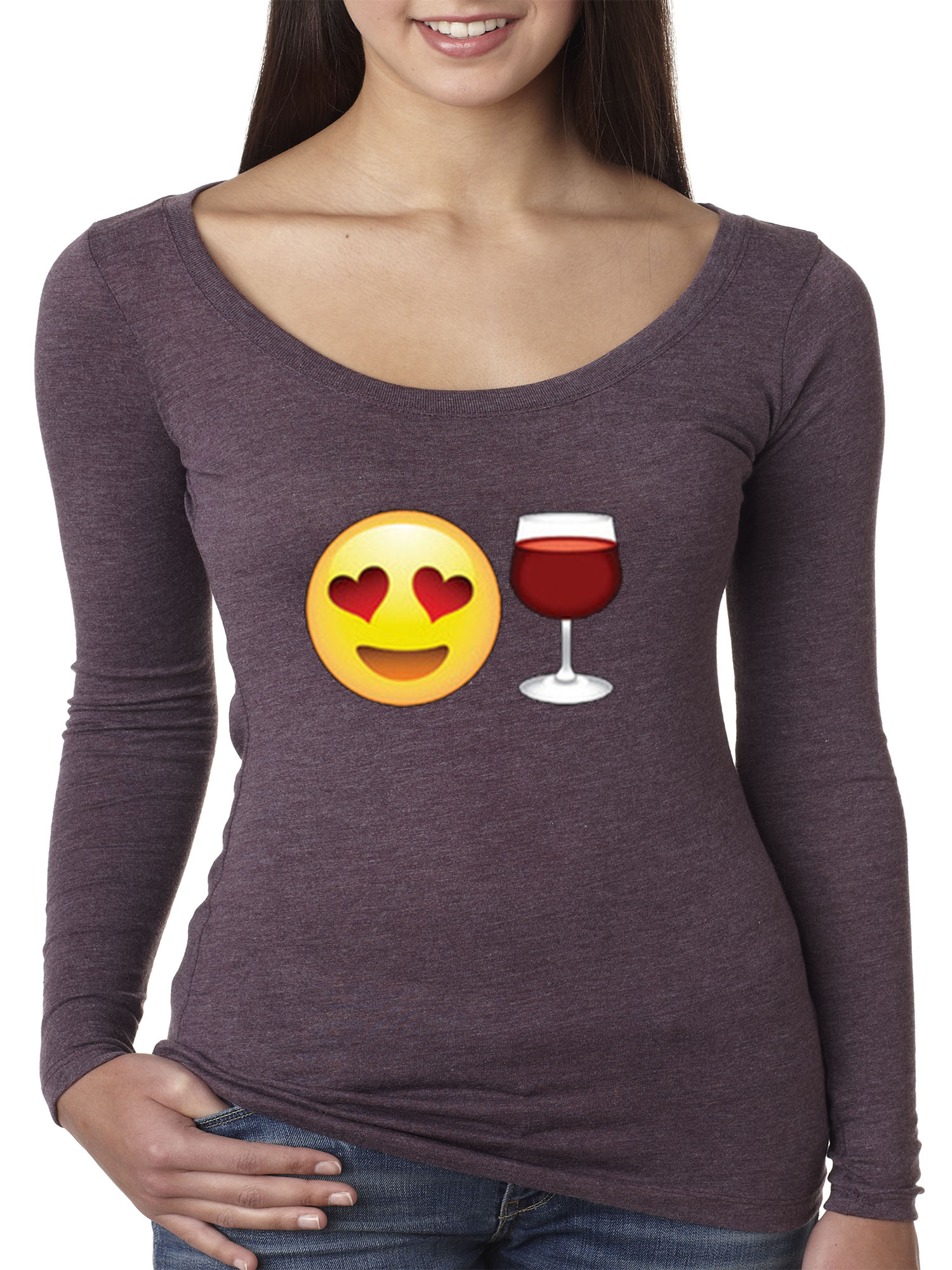 Long Sleeve T-Shirt Emoji Smiley Face 