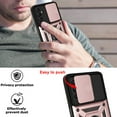 thumbnail image 6 of Feishell Compatible with Samsung Galaxy A13 5G Case with Sliding Camera Lens Cover and Ring Kickstand Heavy Duty Military Grade Protection Phone Shockproof Back Cover for Samsung A13 5G, Rosegld, 6 of 7