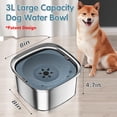 thumbnail image 2 of Cuenco de agua para perros UPSKY de acero inoxidable, 3 litros, sin derrames, capacidad de 3 litros, 2 of 7