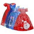 thumbnail image 1 of Robes de Princesse de Noël pour Filles Bébés 5-14 Ans Jupe de Performance Père Noël Robe Flocon de Neige Occasion Spéciale Robe de Danse Robe de Fête, 1 of 7