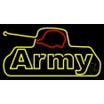 thumbnail image 1 of Yellow Army LED Neon Sign 20 x 37 - inches, Black Square Cut Acrylic Backing, with Dimmer - Bright and Premium built indoor LED Neon Sign for Defence Force., 1 of 7