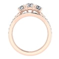 thumbnail image 3 of 1.50ctw Diamond Three Stone Bridal Set in 10k Rose Gold, 3 of 5