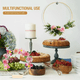 thumbnail image 4 of 15 pzs Centro De Mesa Con Forma De Aro Floral Metal Boda 30cm Malubero, Dorado, 4 of 5