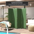 thumbnail image 3 of Red Lantern 6 ft. Tall Woven Fiber Outdoor All Weather Room Divider - 4 Panel - Green, 3 of 8