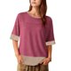 thumbnail image 3 of TaTaai 2026 Summer Women’s Oversized Color Block Tee Crewneck Short Sleeve Loose Blouse Casual Patchwork Fashion Top Soft Polyester Daily Shirt Gift, 3 of 9