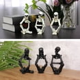 thumbnail image 5 of Thinking Skeleton Statue Resin Skull Figurine, Gothic Halloween Skeleton Decor for Desk, Bookshelf, Tabletop, Home, Office, Halloween Party Decoration, 5 of 5