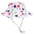 thumbnail image 4 of Gorro de playa ajustable, sombrero de cubo, unisex, para bebé, niña, niños al aire libre, sombrero de cubo, triángulo rojo S, 4 of 5