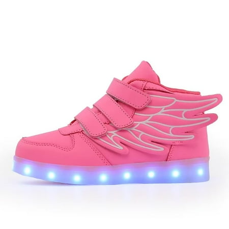 

JJtiger High top wings colorful LED light shoes children s shoes luminous shoes skateboard shoes