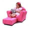 thumbnail image 3 of Fantasy Furniture CR33 Fantasy Furniture Roundy Chair Microsuede Hot Pink with ottoman, 3 of 11