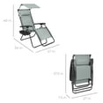 thumbnail image 3 of Best Choice Products Folding Zero Gravity Recliner Patio Lounge Chair w/ Canopy Shade, Headrest, Tray - Stardew, 3 of 8
