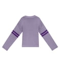 thumbnail image 3 of Clearance! Yajing Pullover Sweaters for Women Womens Pullover Sweaters Heart Print Sweater for Long Sleeve Crewneck Valentine's Day Knitted Pullover Love Tops L Purple, 3 of 5