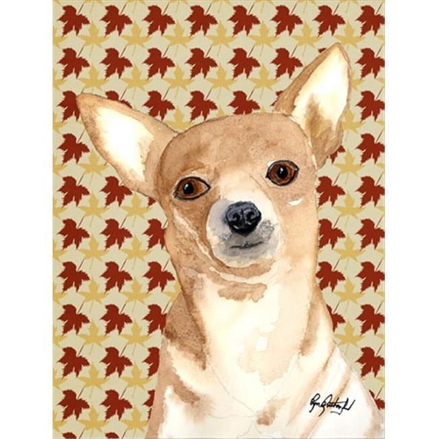 Carolines Treasures RDR3015GF Chihuahua Drapeau Feuilles d'Automne Taille Jardin