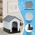 Elevated 26Inch Plastic Dog House for Small Dogs, Insulated & Water
