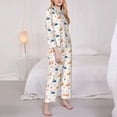 thumbnail image 3 of Honeii Corgi Dog And Heart print Women's Pajama Sets Long Sleeve Button Down Sleepwear Nightwear Soft Pjs Lounge Sets-XX-Large, 3 of 7