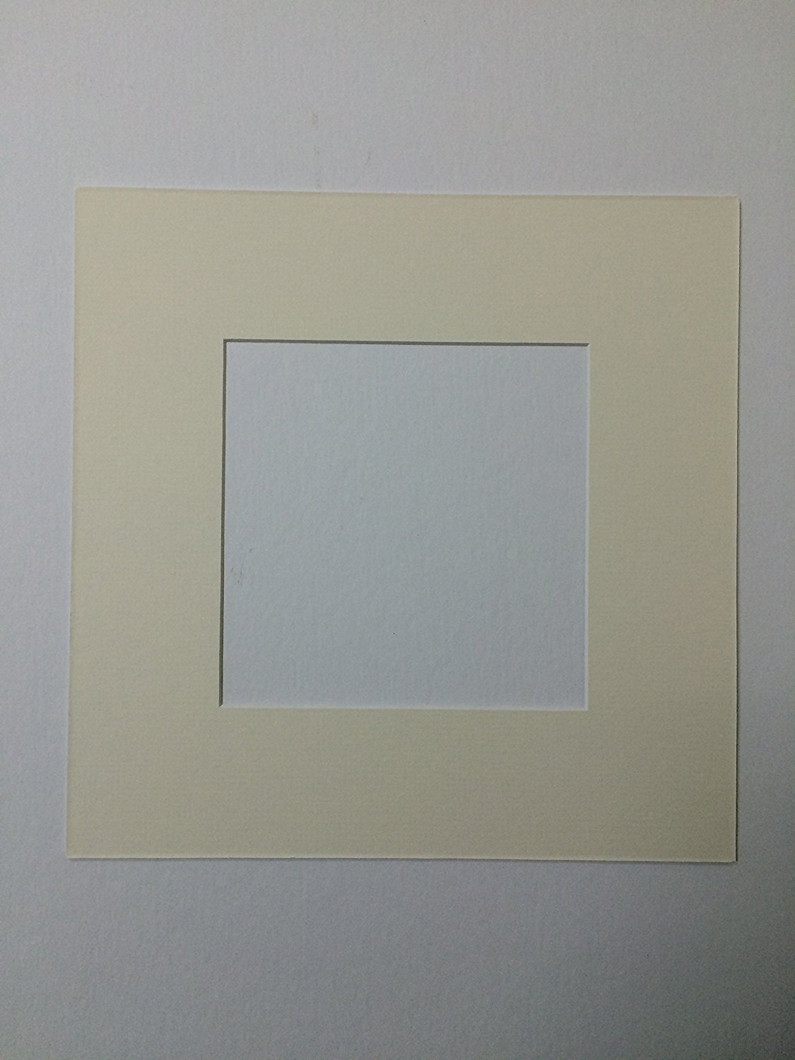 1 12x12 Square Cream Picture Mats with White Core Bevel Cut for 8x8