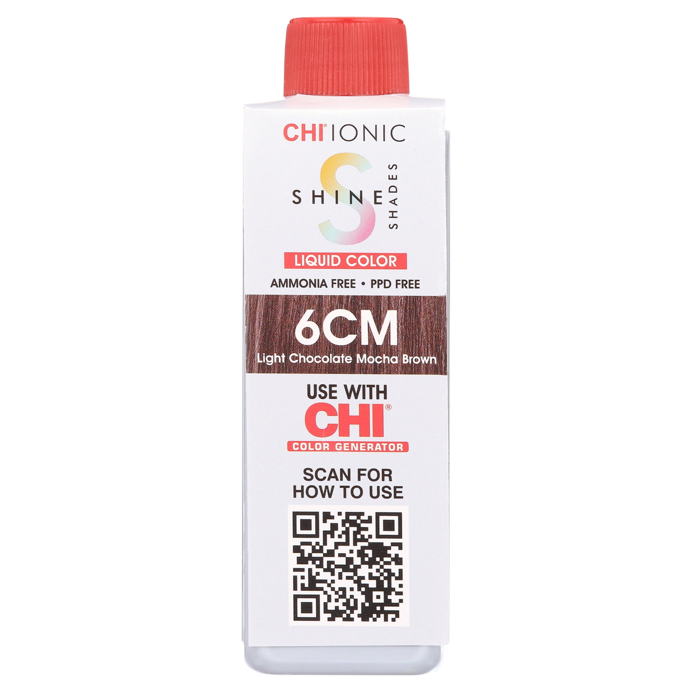 CHI Ionic Shine Shades Liquid Hair Color - 6CM Light Chocolate Mocha Brown - 3 oz